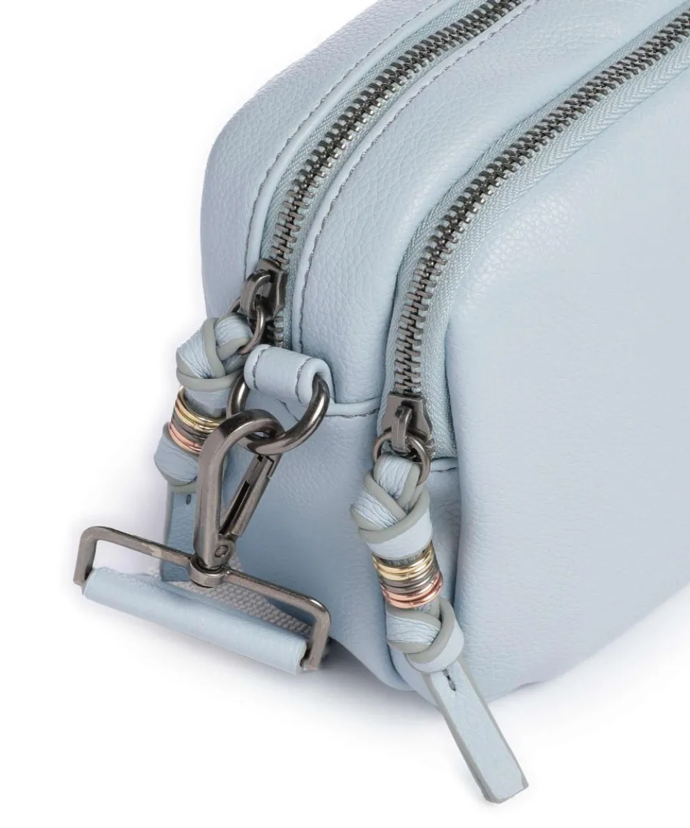 Bestie Crossbody bag recycled leather, polyurethane light blue