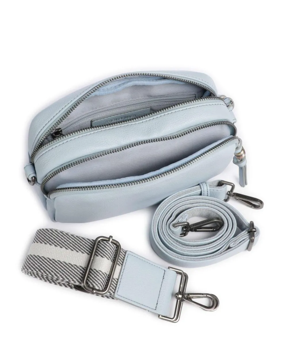 Bestie Crossbody bag recycled leather, polyurethane light blue