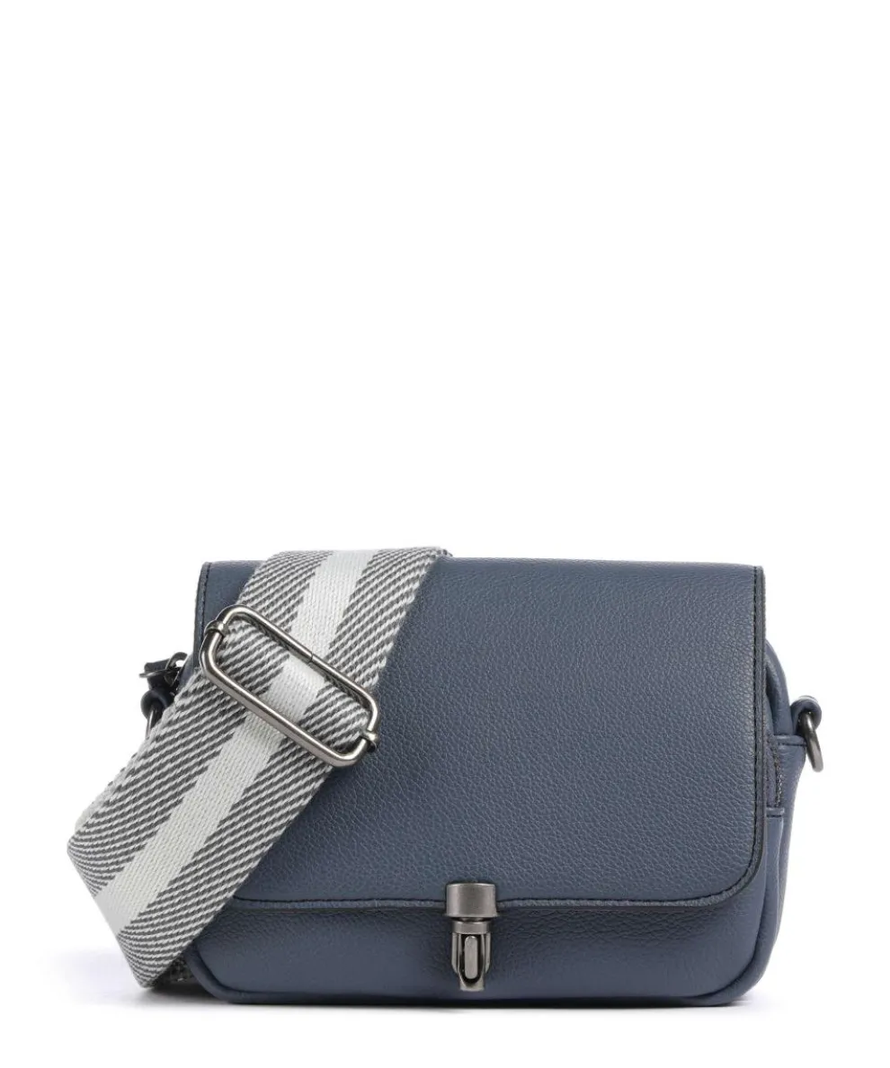 Bestie Crossbody bag recycled leather blue-grey