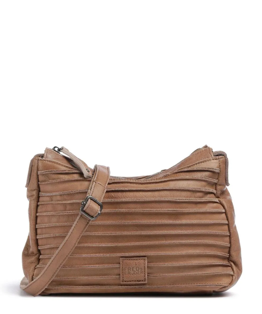 Bestseller Crossbody bag grained leather caramel