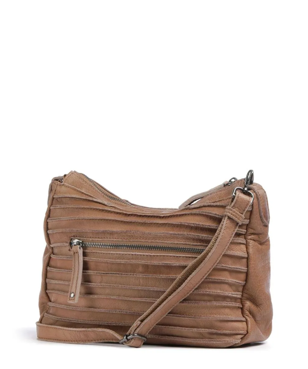 Bestseller Crossbody bag grained leather caramel
