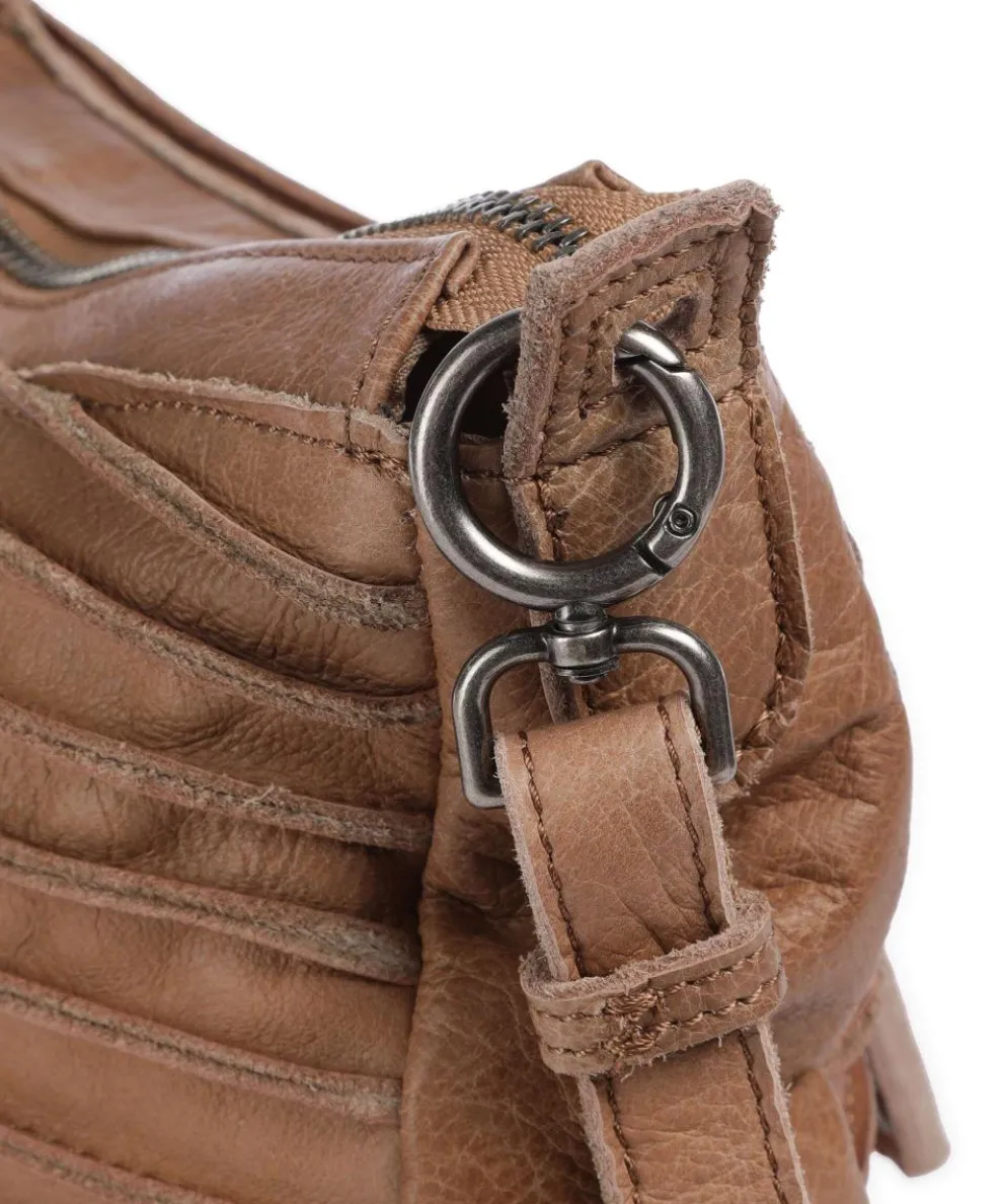 Bestseller Crossbody bag grained leather caramel