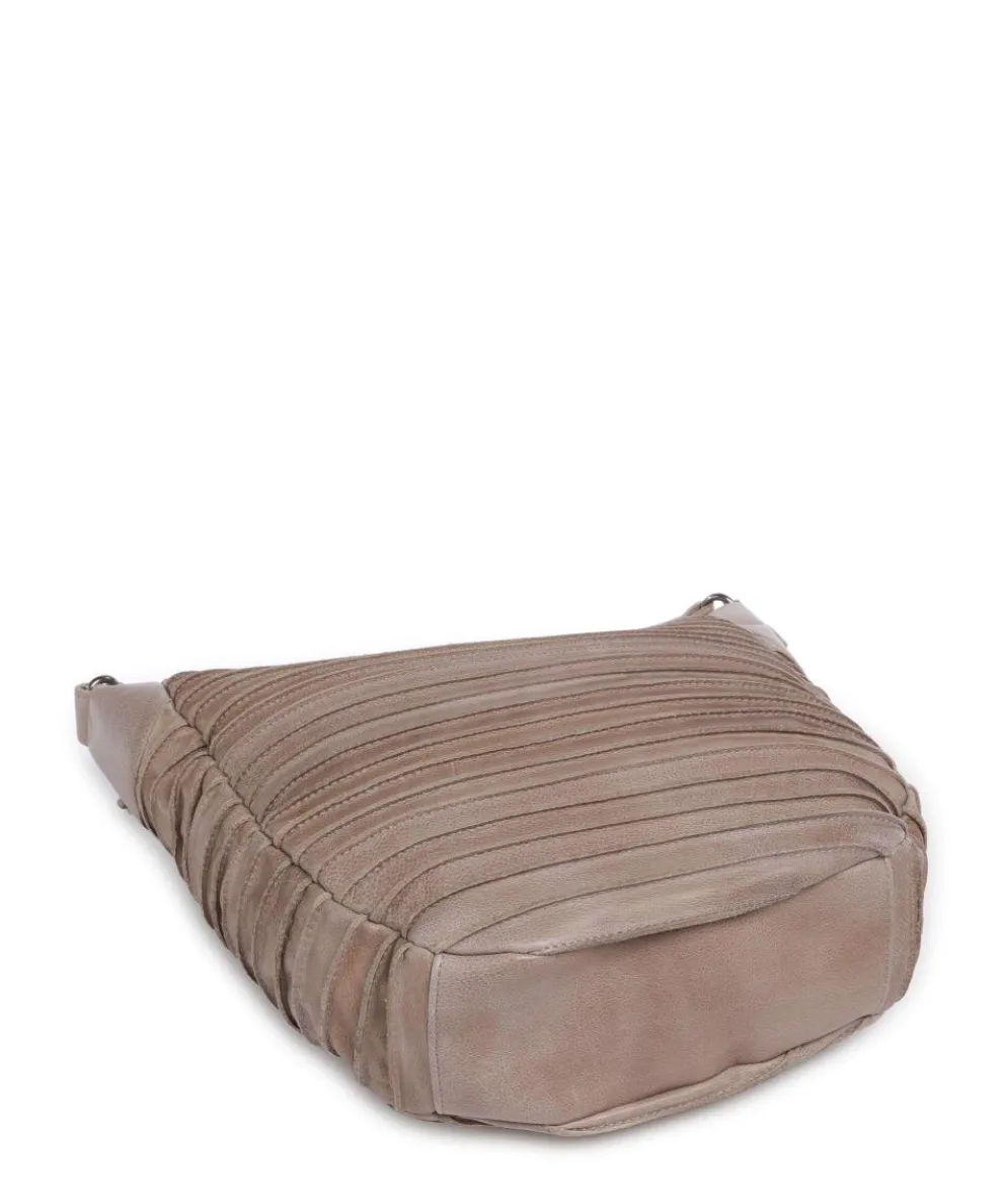 Bestseller Hobo bag grained leather taupe