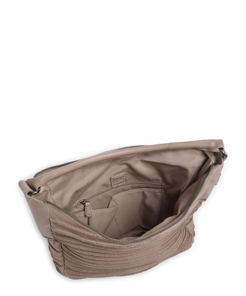 Bestseller Hobo bag grained leather taupe