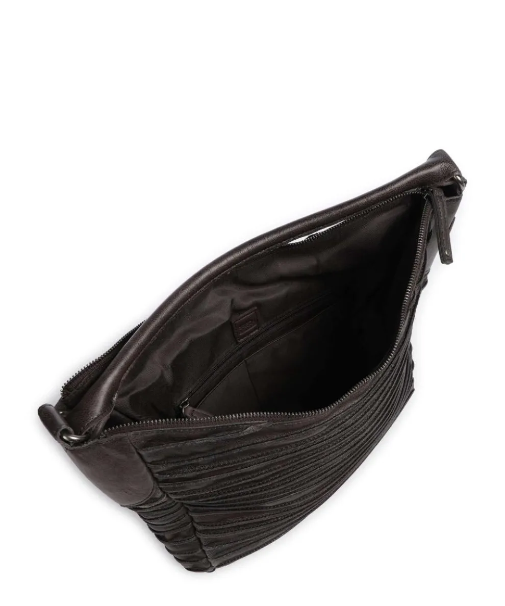 Bestseller Hobo bag grained leather dark brown