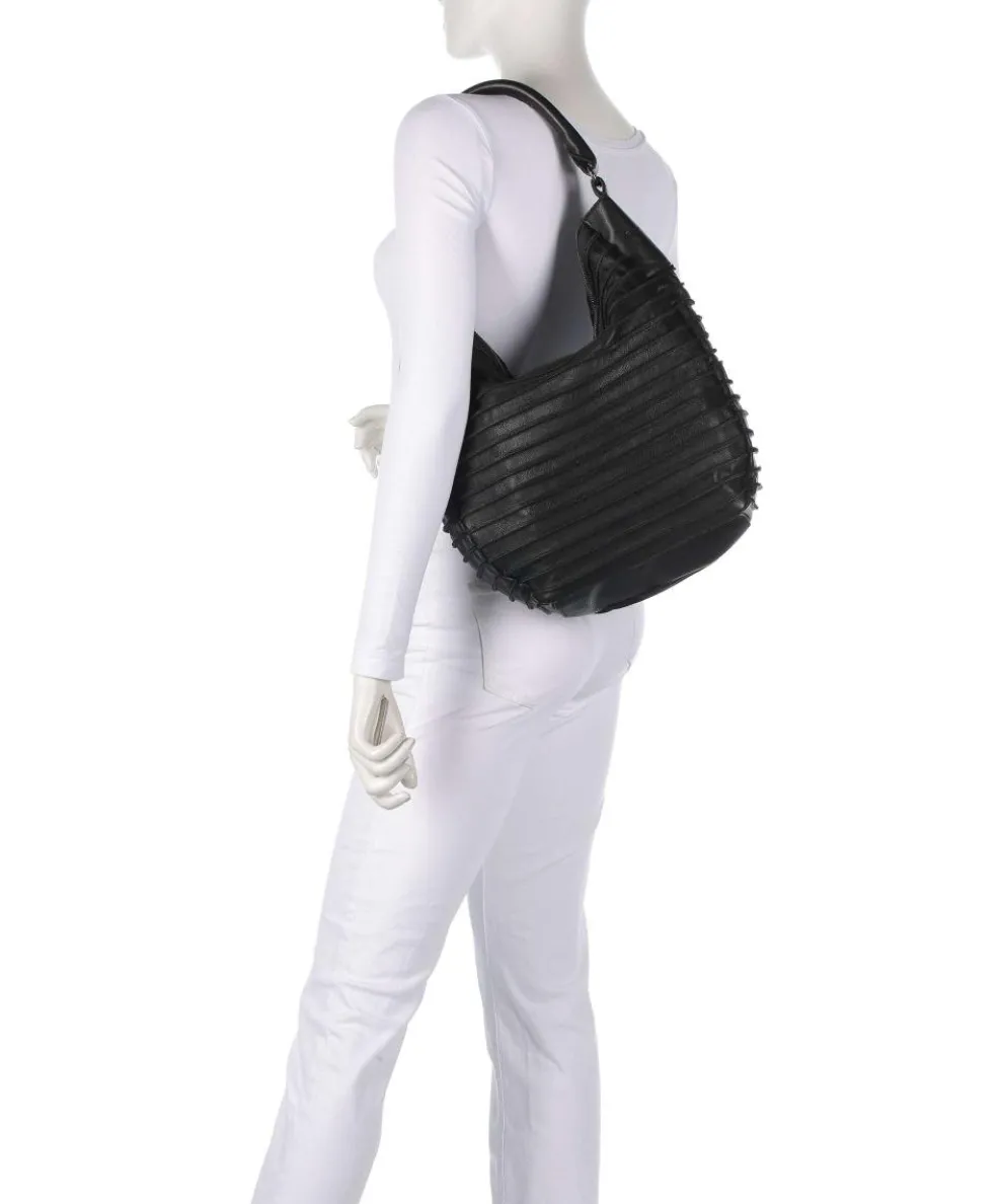 Bestseller Hobo bag grained leather black