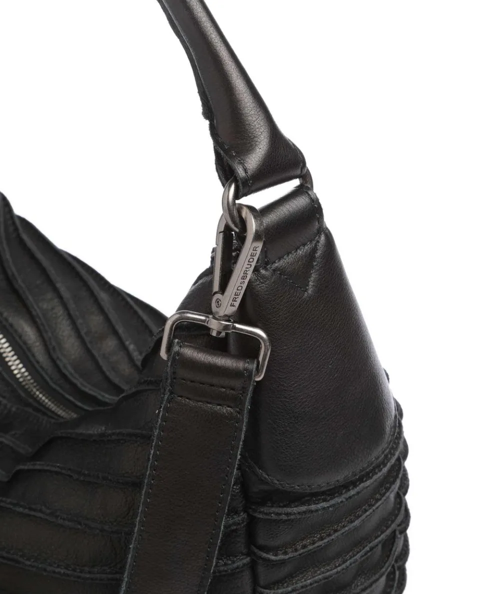 Bestseller Hobo bag grained leather black