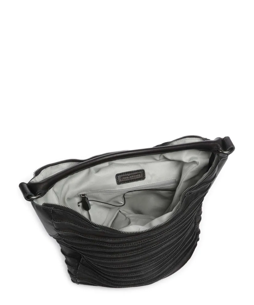 Bestseller Hobo bag grained leather black