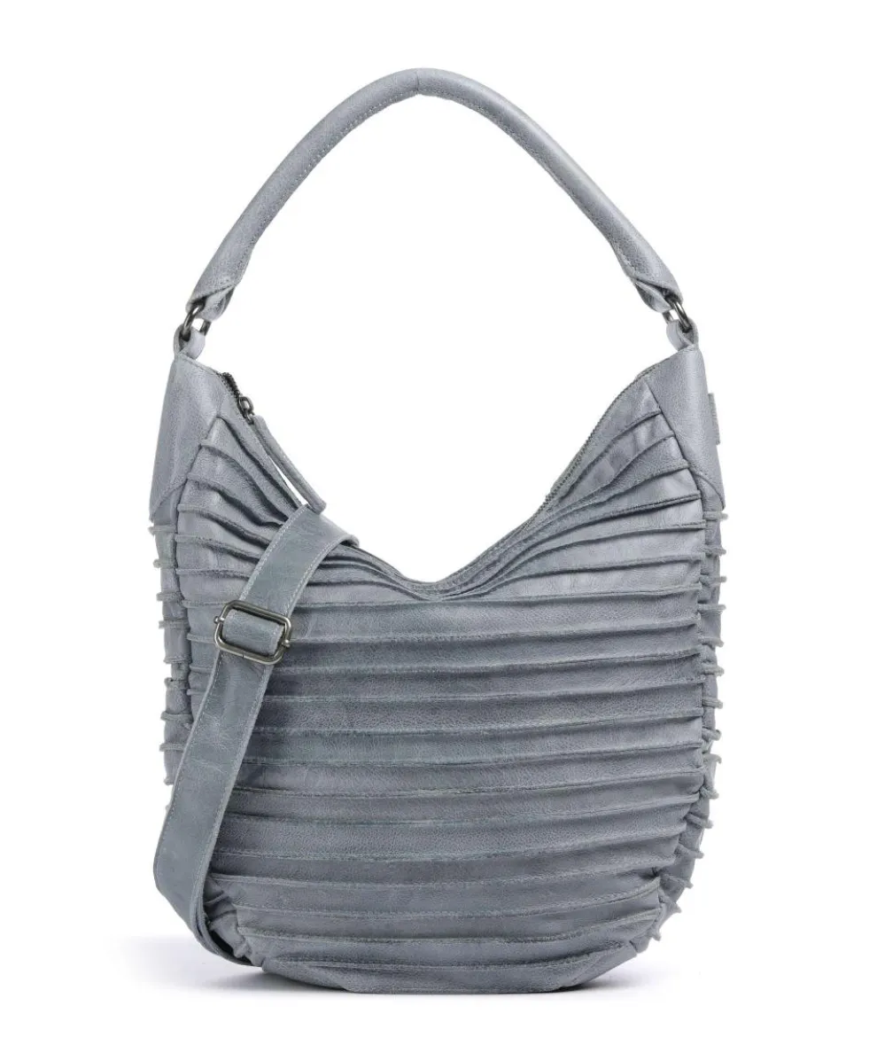 Bestseller Hobo bag grained leather light blue