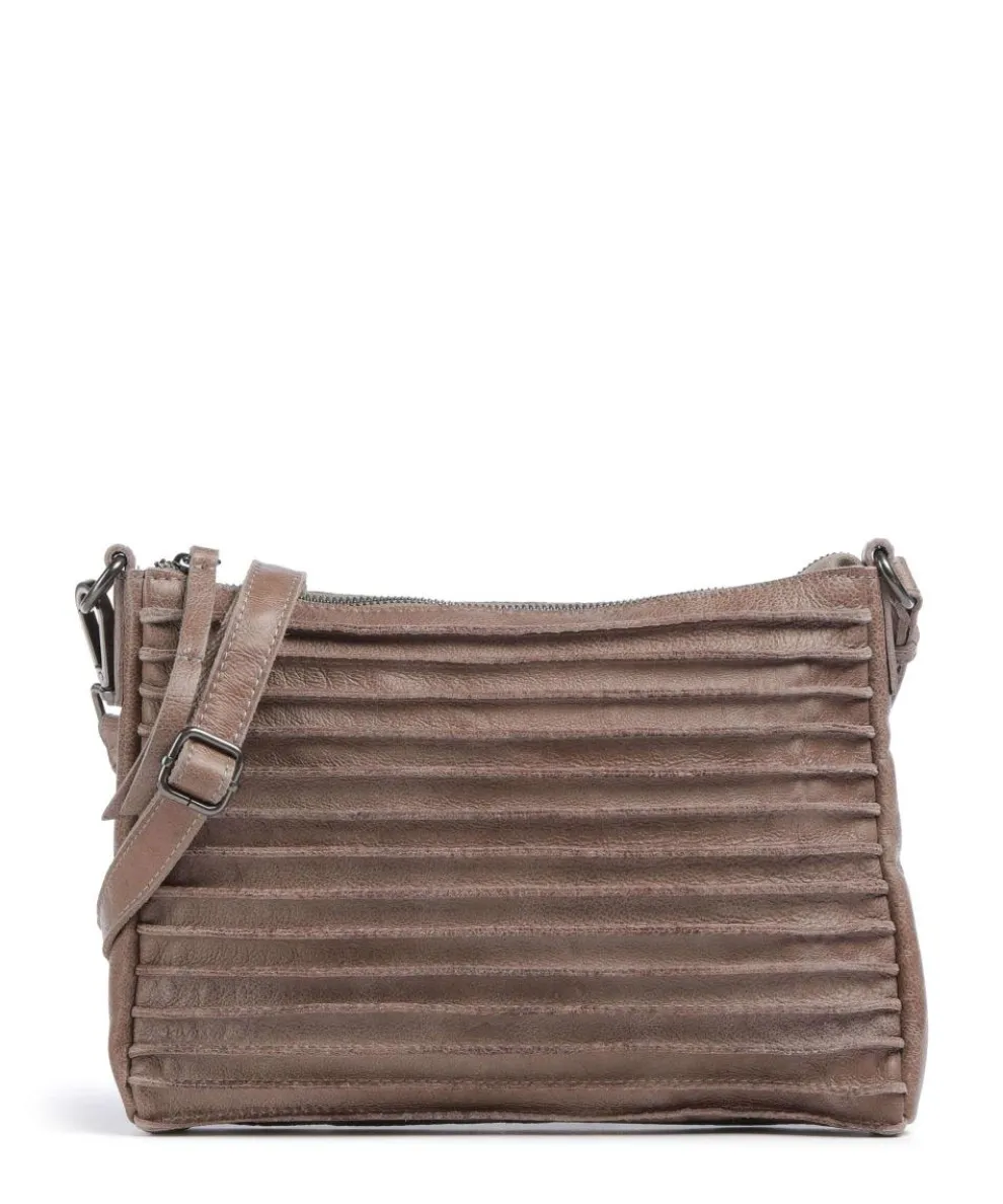 Bestseller Riffel Hobo bag grained leather taupe