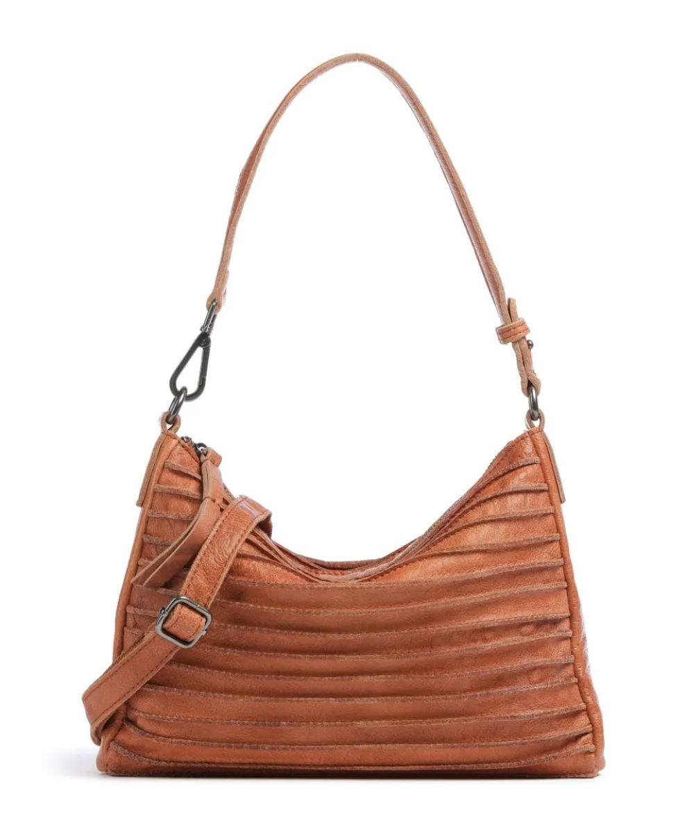 Bestseller Riffel Hobo bag grained leather caramel