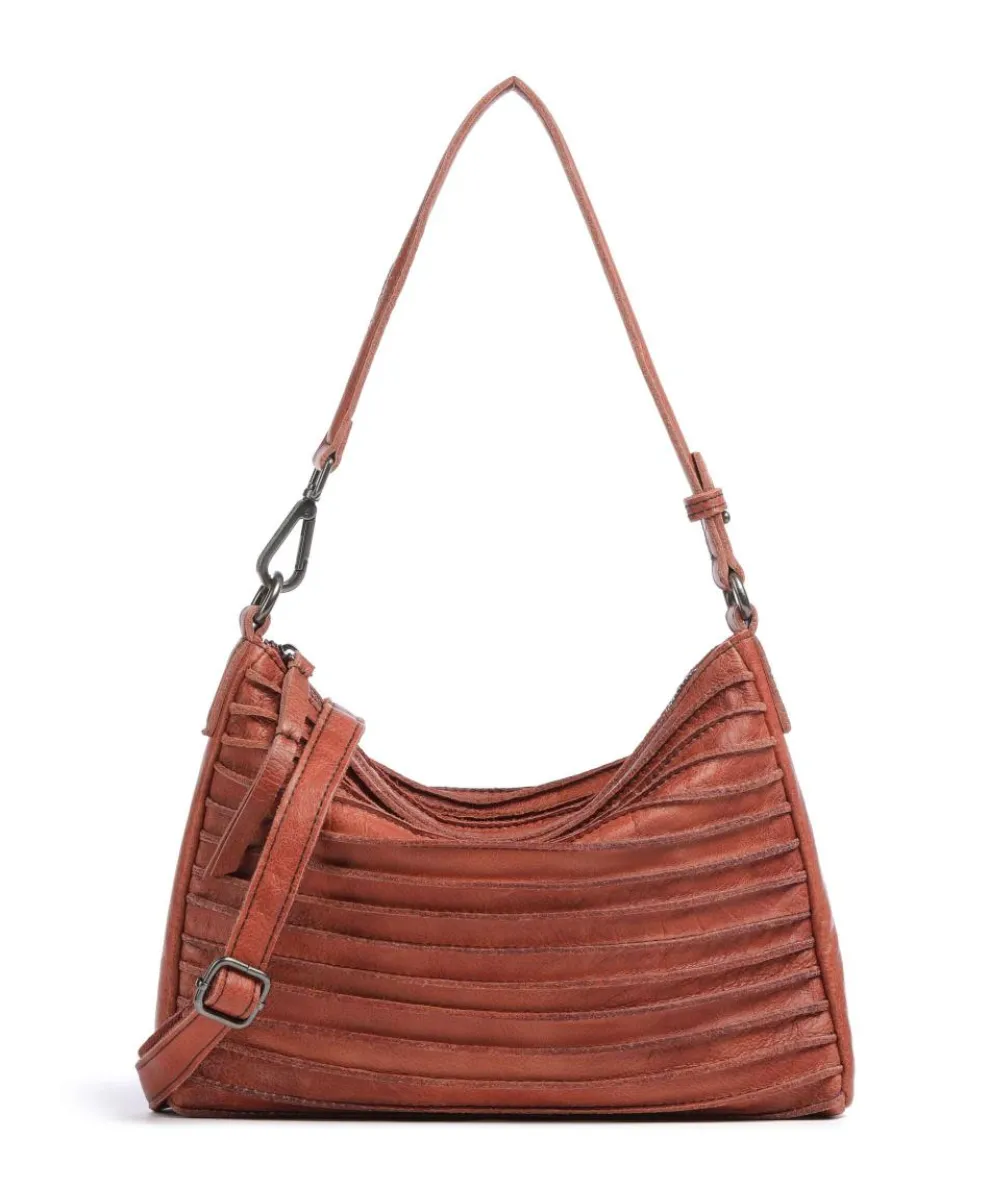 Bestseller Riffel Hobo bag grained leather orange