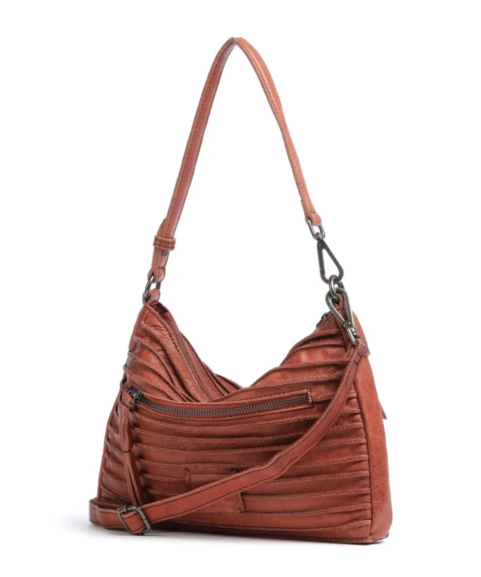 Bestseller Riffel Hobo bag grained leather orange