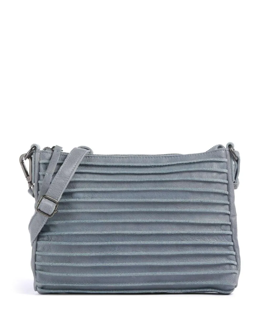 Bestseller Riffel Hobo bag grained leather blue-grey