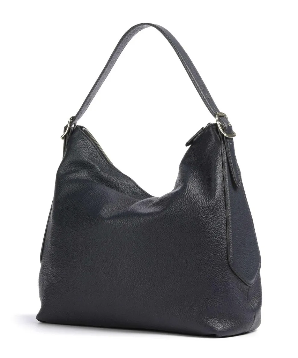 Agave Carina Hobo bag grained leather navy