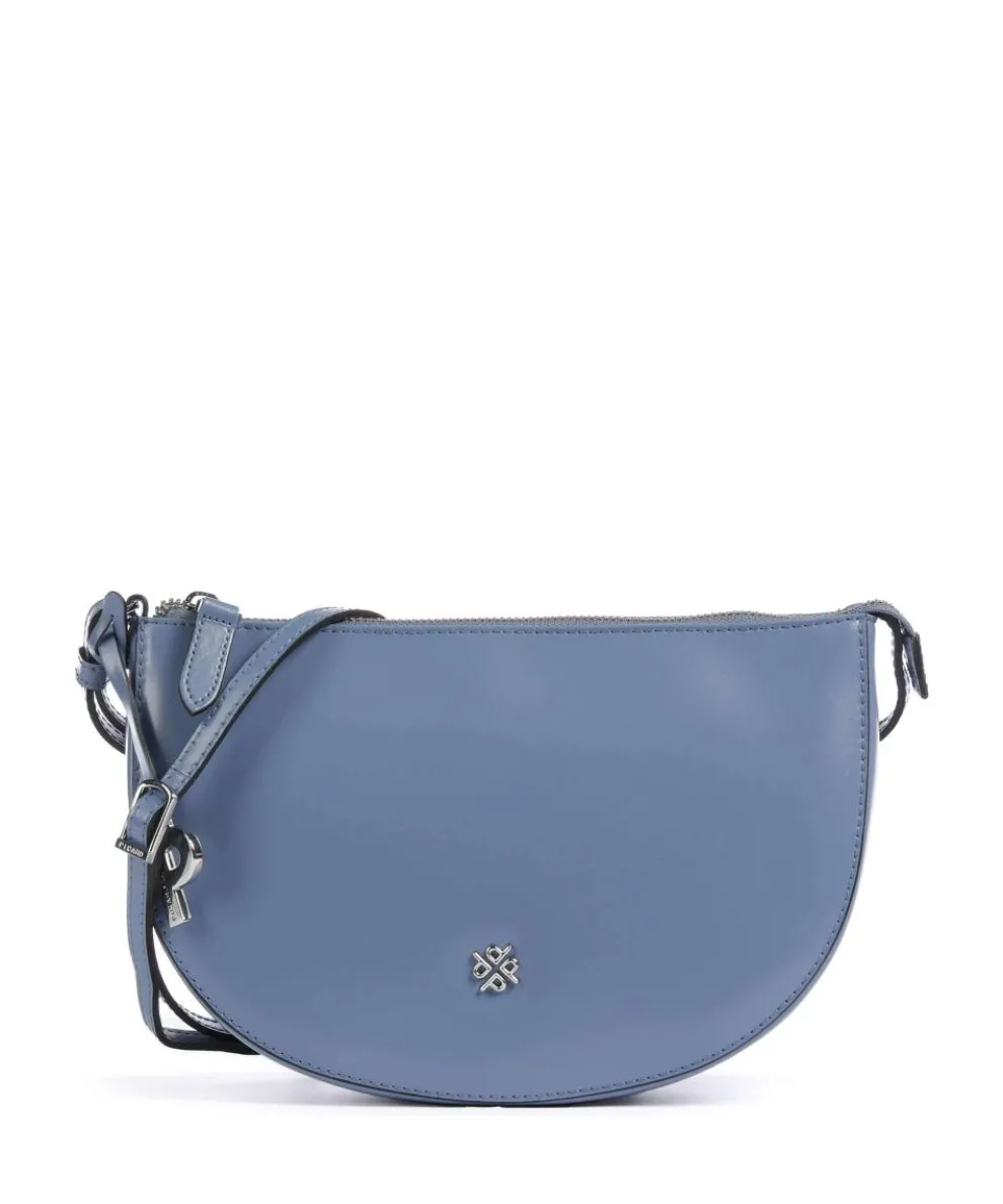 Black Tie Crossbody bag smooth cow leather blue-grey