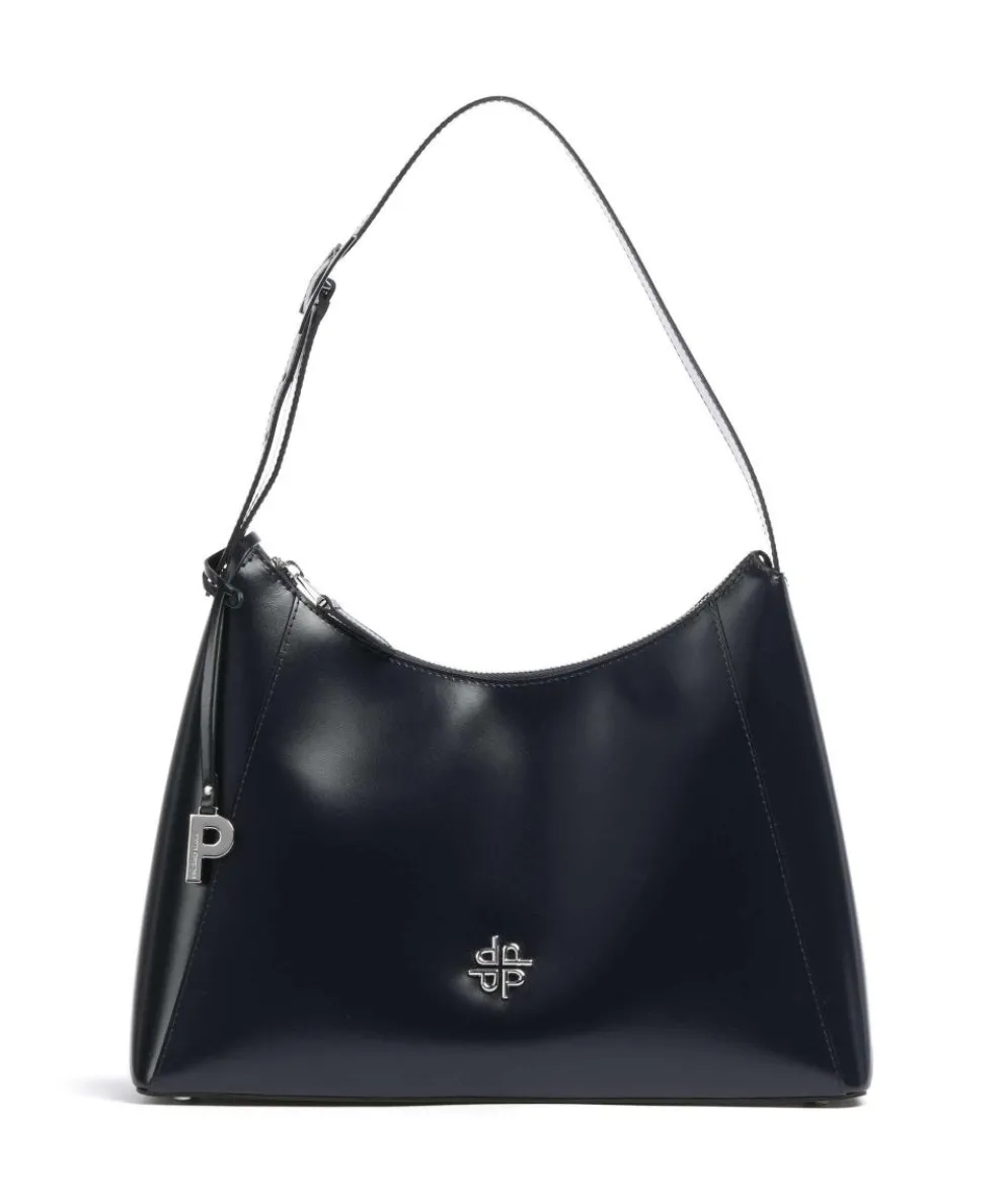 Black Tie Shoulder bag smooth cow leather navy