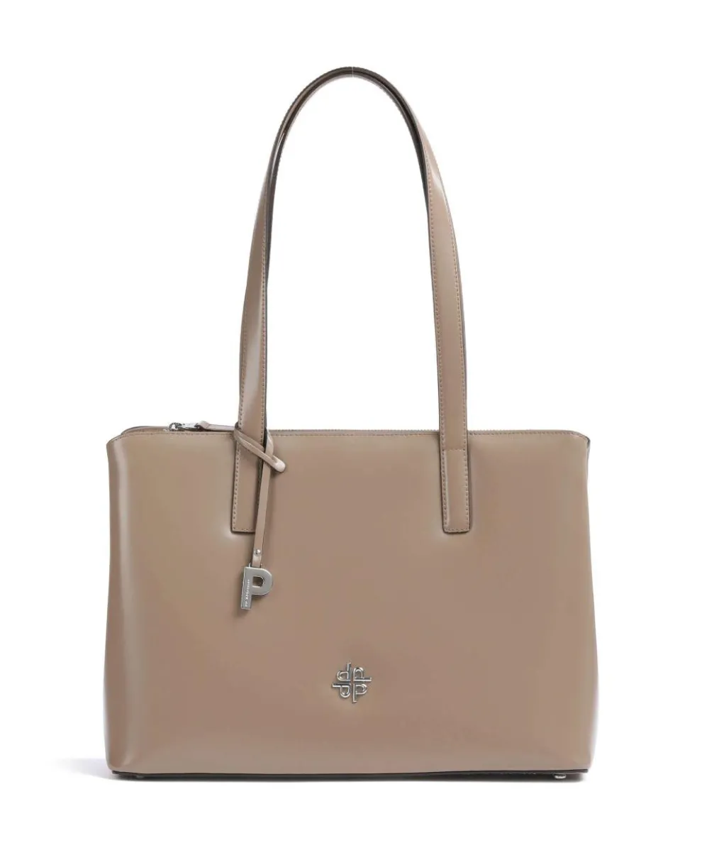 Black Tie Tote bag smooth cow leather light brown