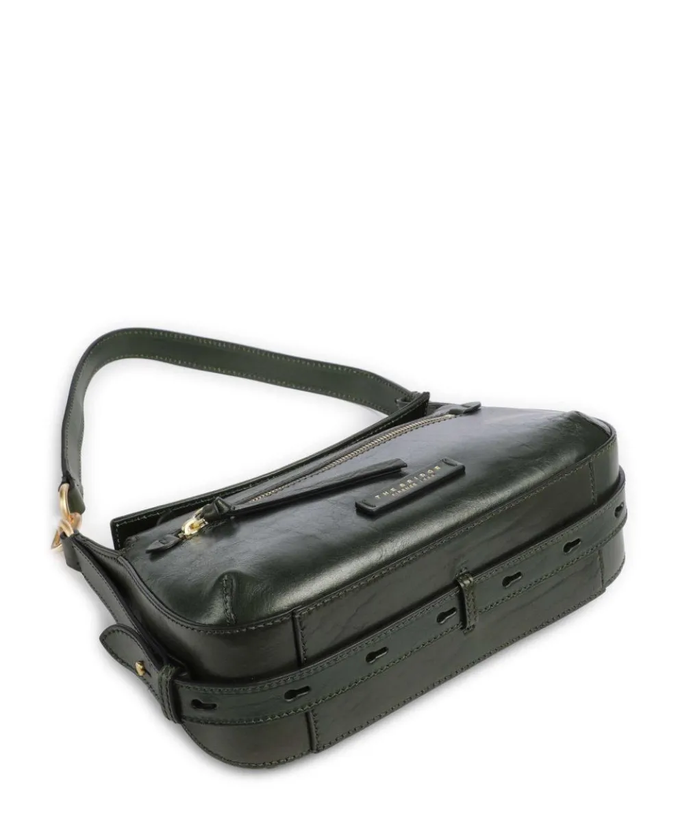 Ingrid Shoulder bag fine grain cow leather dark green