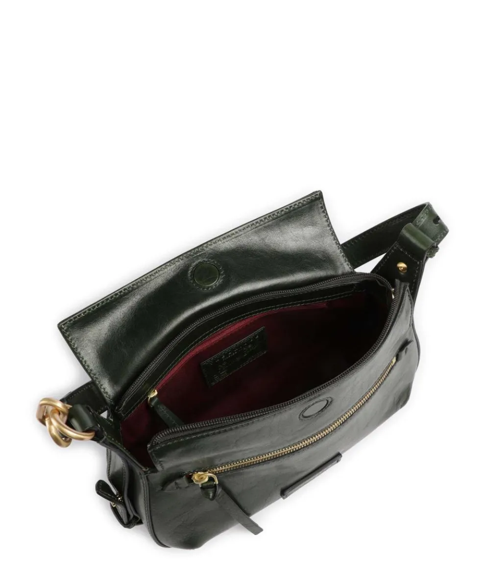 Ingrid Shoulder bag fine grain cow leather dark green