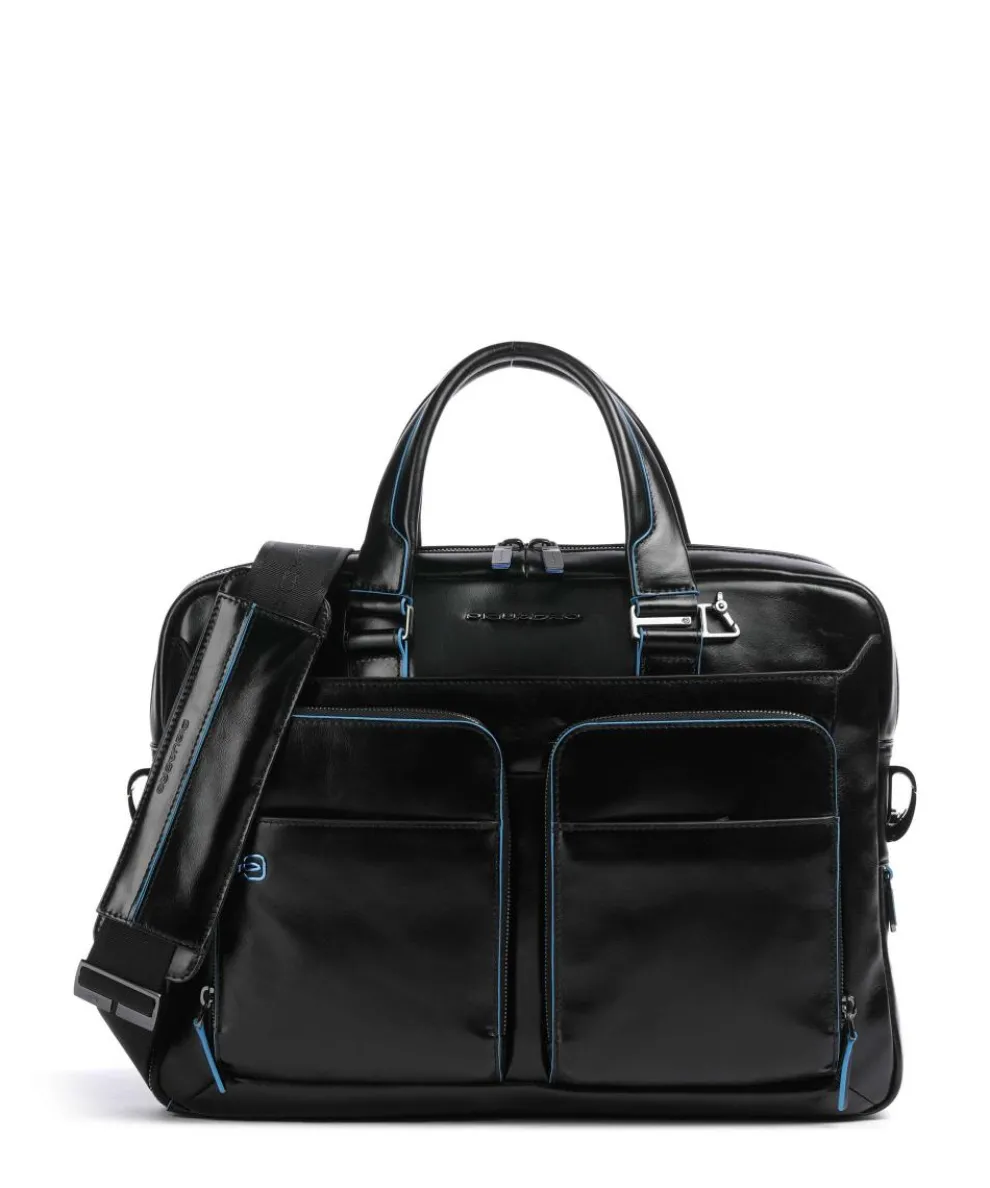 Blue Square Briefcase 15″ leather black