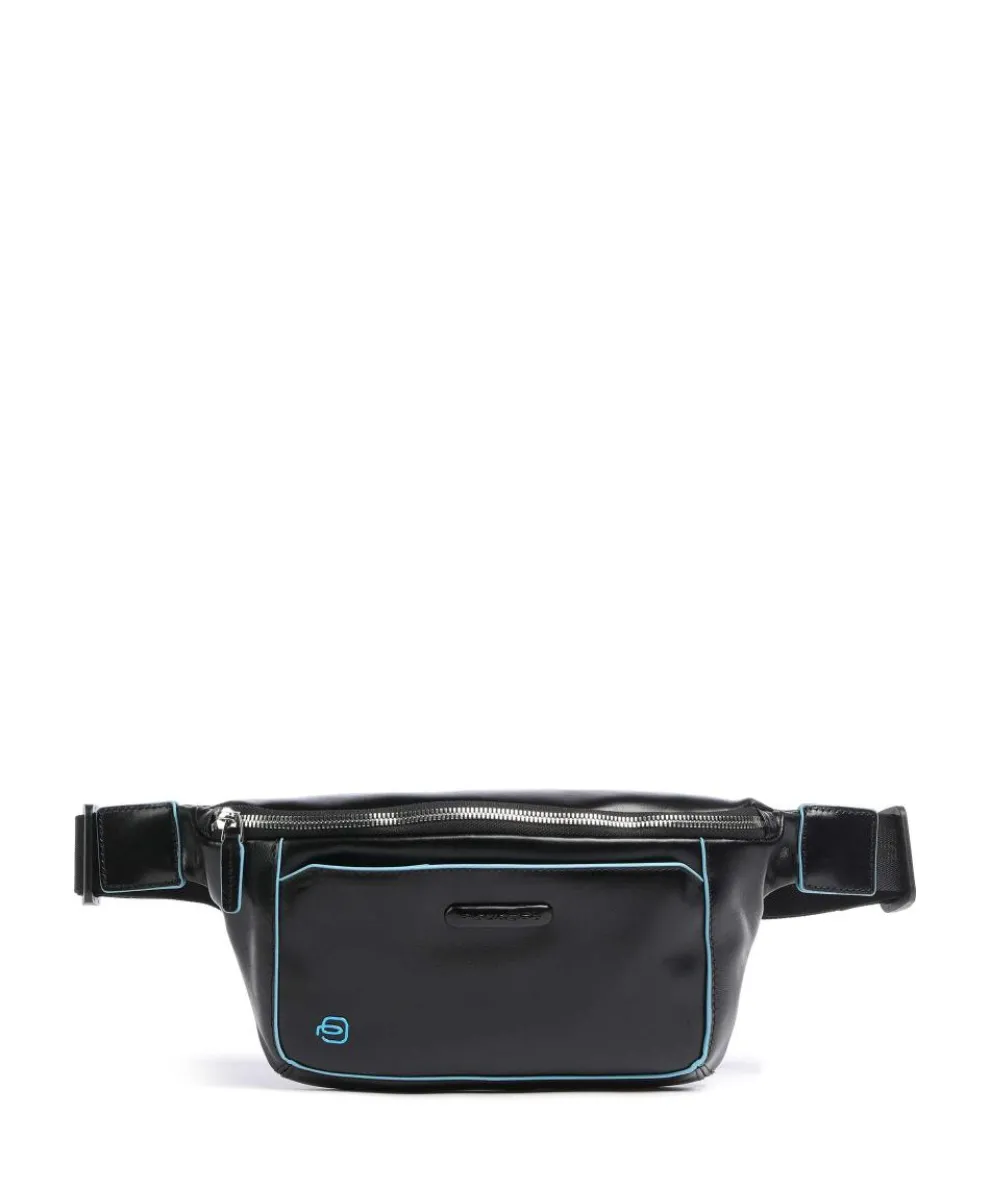 Blue Square Fanny pack grained cow leather black