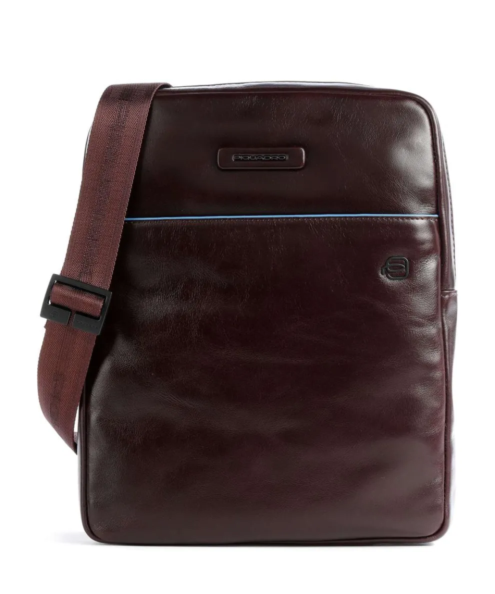 Blue Square Revamp Crossbody bag fine grain cow leather mahogany