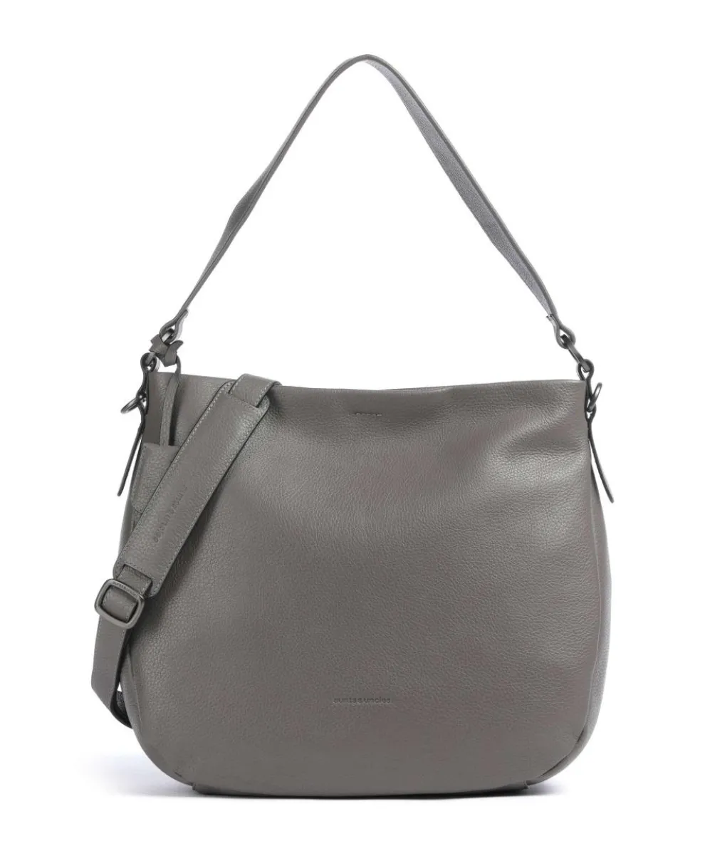 Philocalists Darling Hobo bag grained leather grey