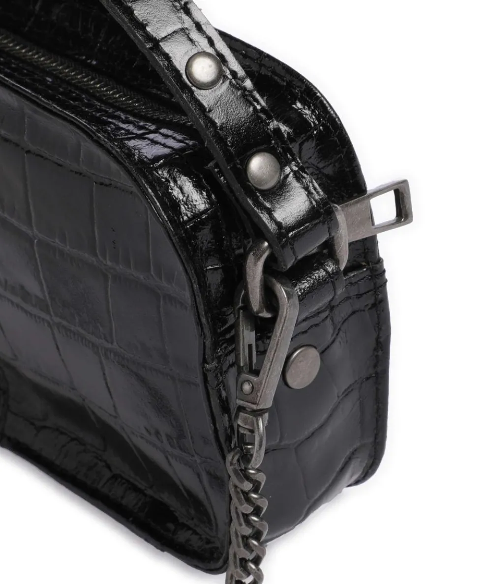 Texas Helena Crossbody bag embossed leather black