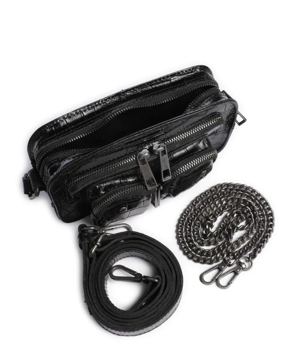 Texas Helena Crossbody bag embossed leather black