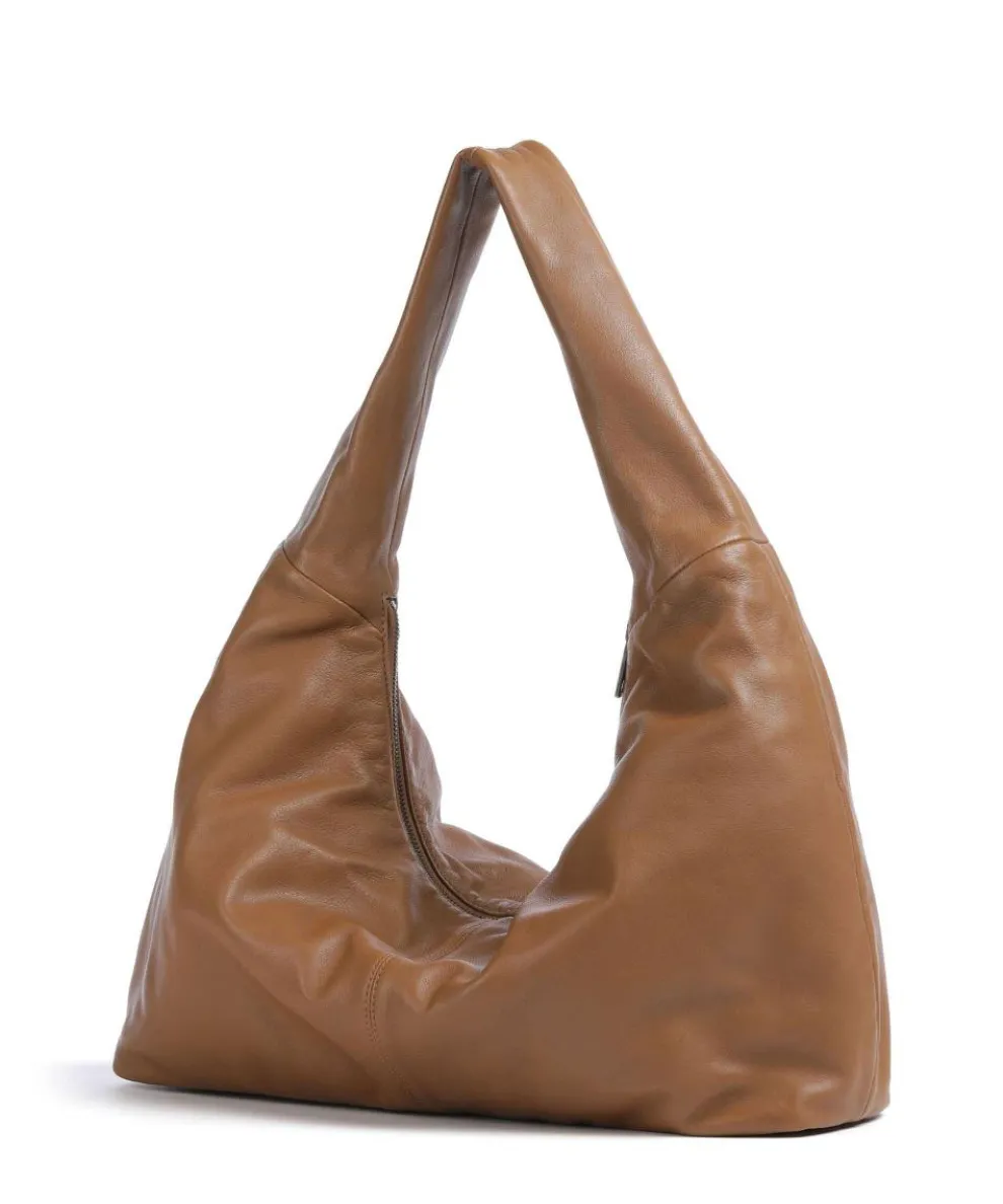 Bo Sheep Natural L Hobo bag sheepskin leather brown