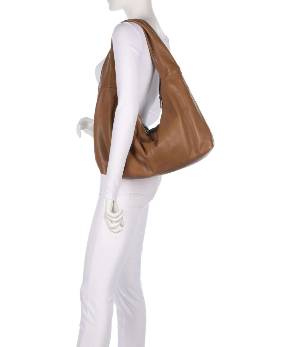 Bo Sheep Natural L Hobo bag sheepskin leather brown