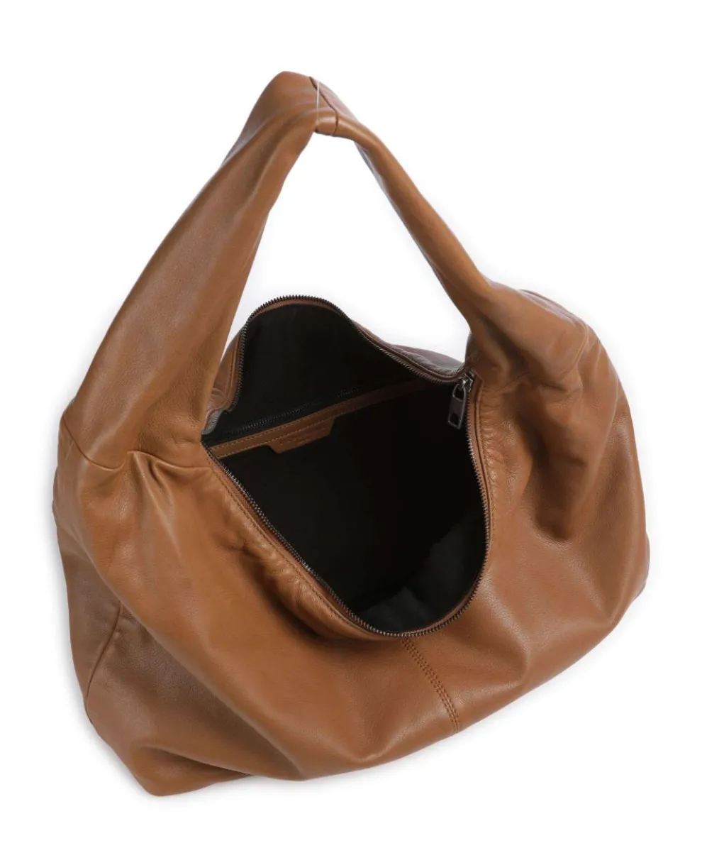 Bo Sheep Natural L Hobo bag sheepskin leather brown