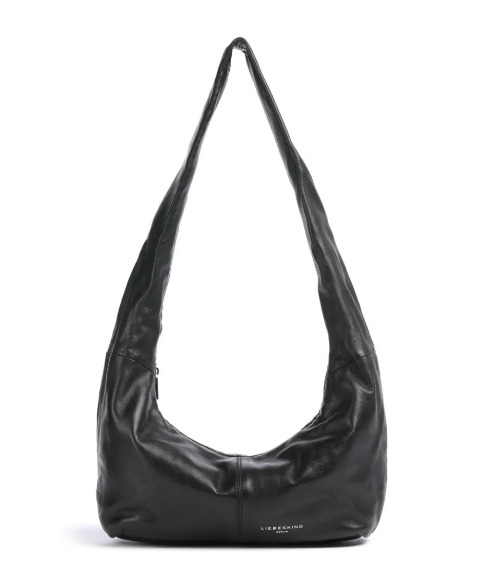 Bo Sheep Natural M Hobo bag sheepskin leather black