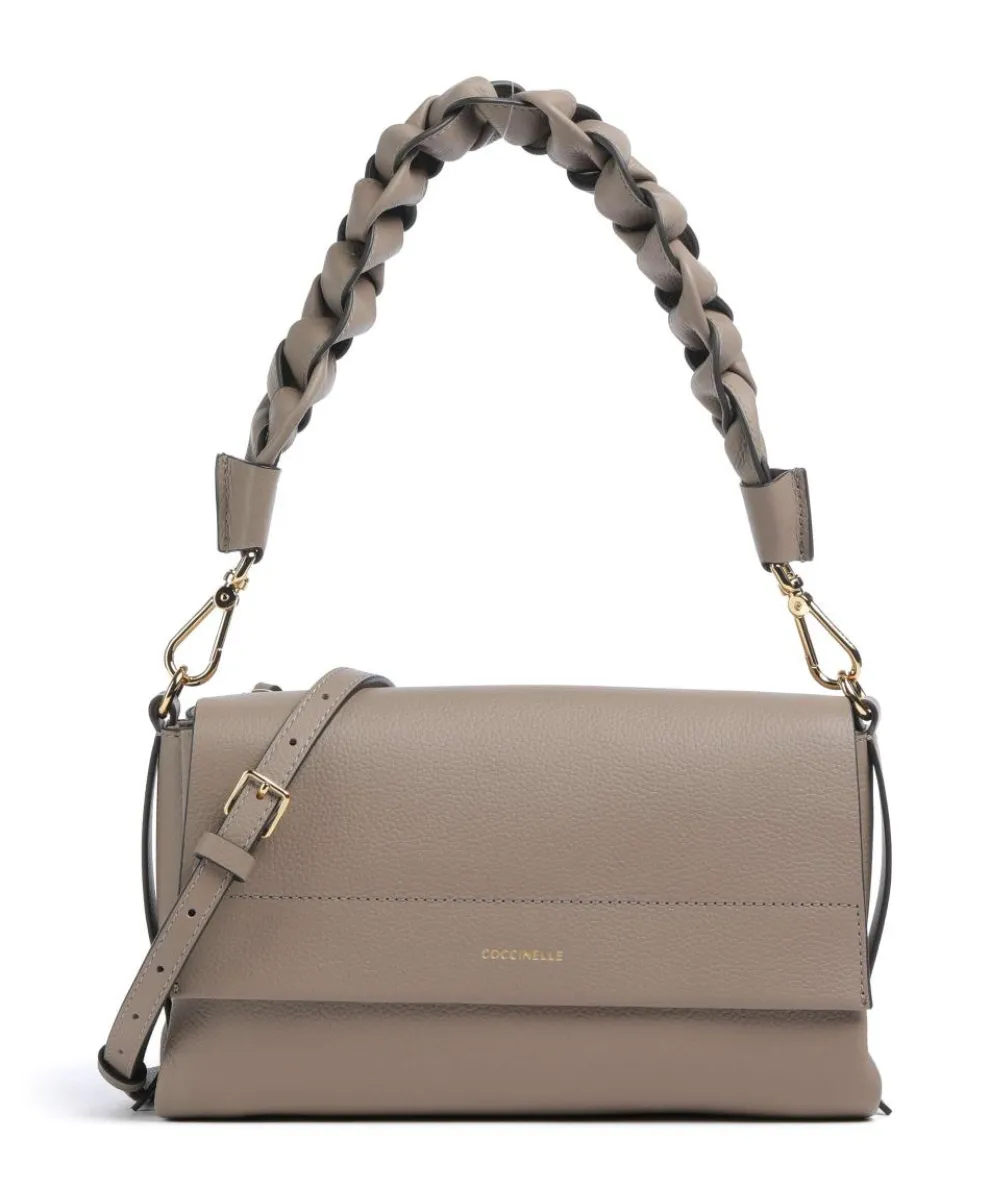 Boheme Grana Double Shoulder bag grained cow leather taupe