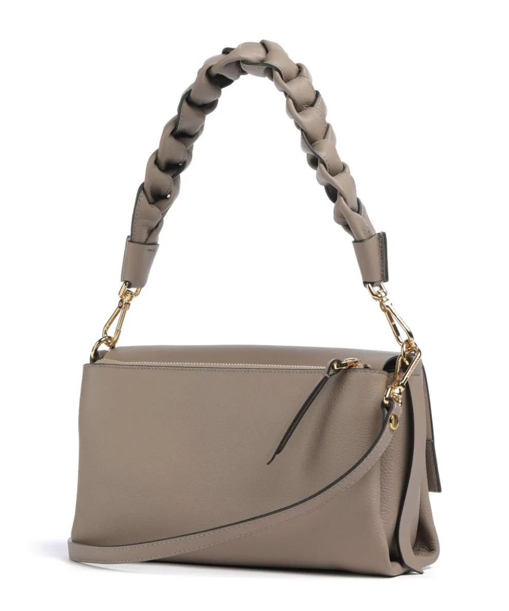 Boheme Grana Double Shoulder bag grained cow leather taupe