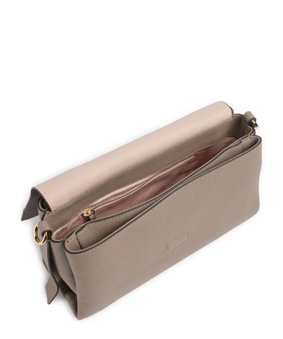 Boheme Grana Double Shoulder bag grained cow leather taupe