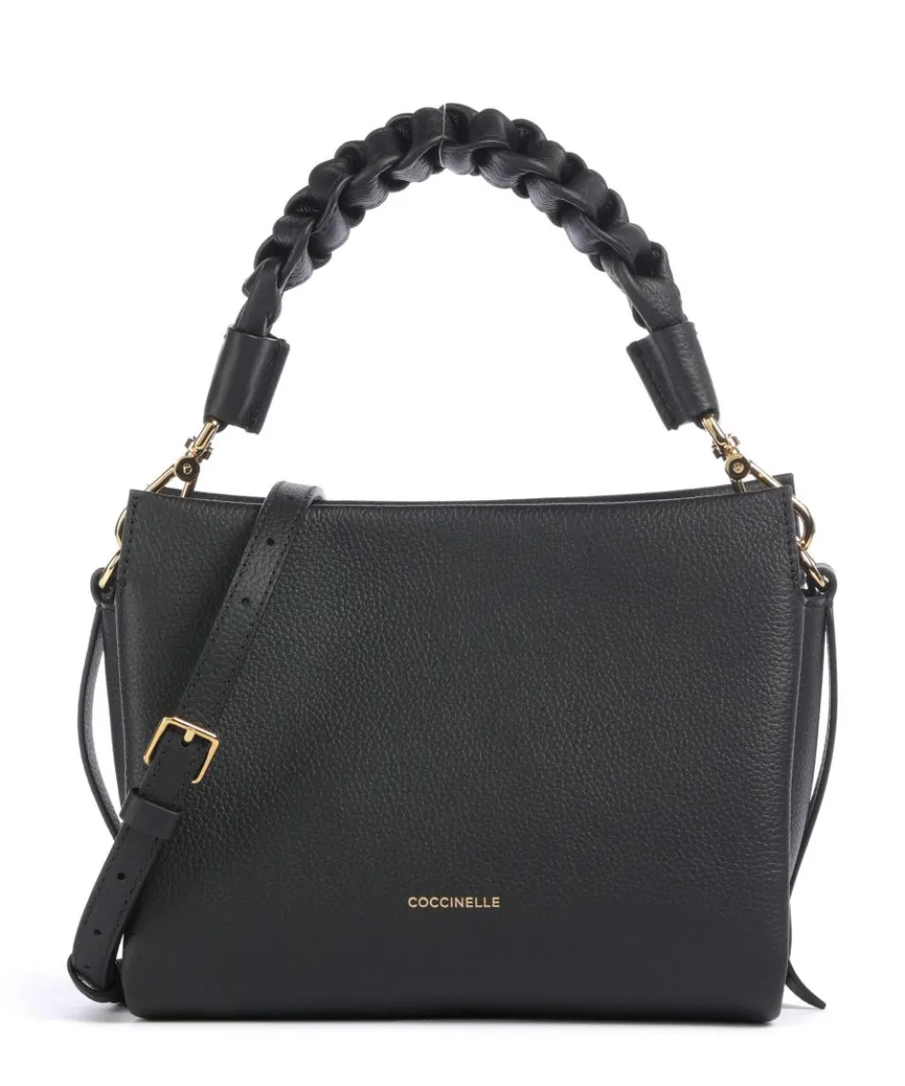 Boheme Grana Double Handbag grained leather black