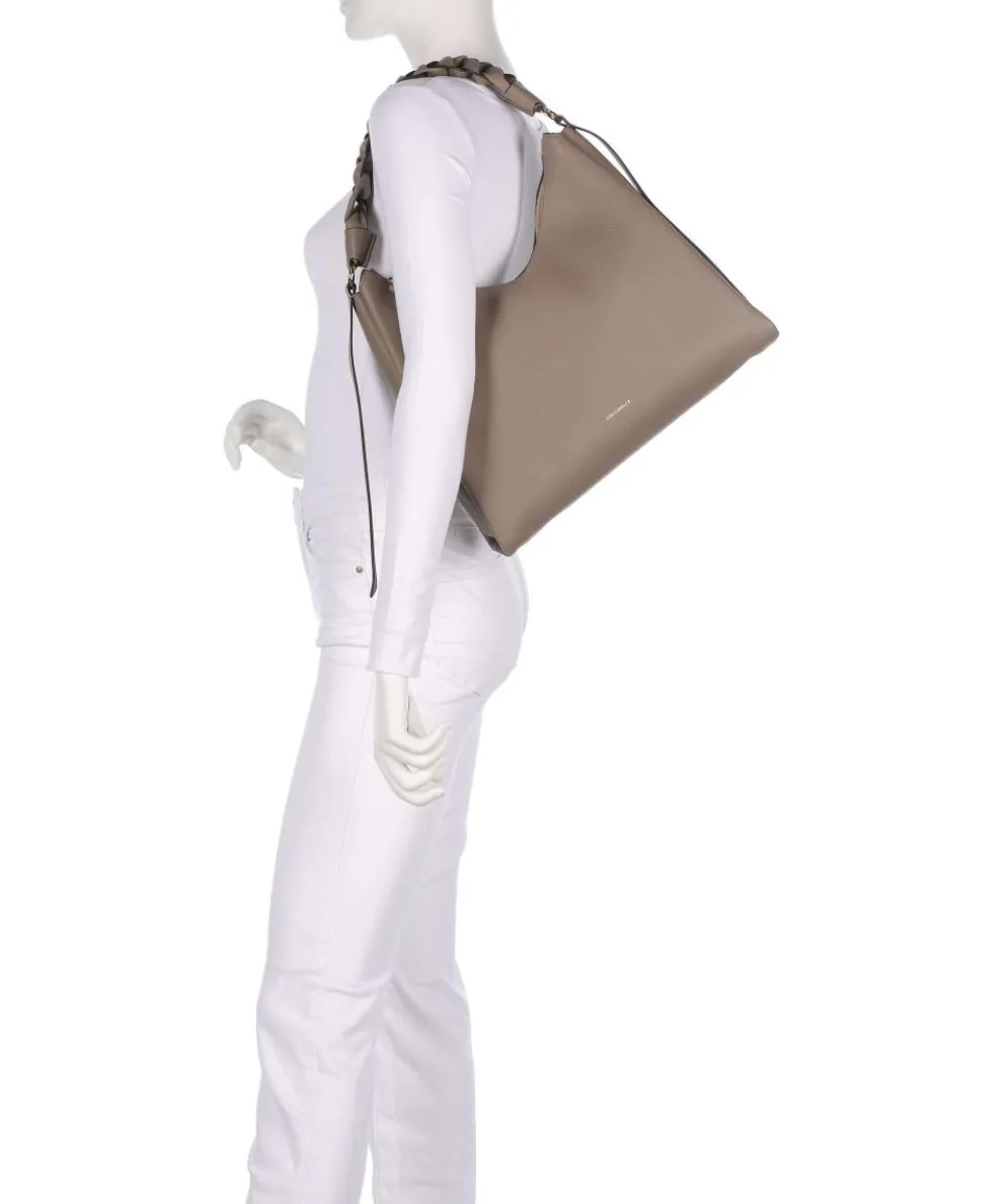 Boheme Grana Double Hobo bag grained leather taupe