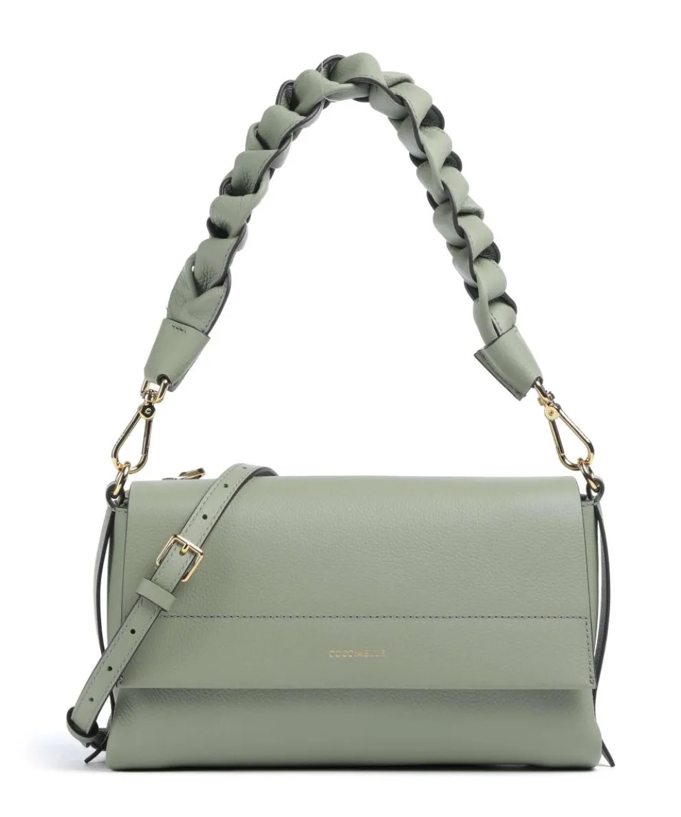 Boheme Grana Double Shoulder bag grained cow leather greygreen