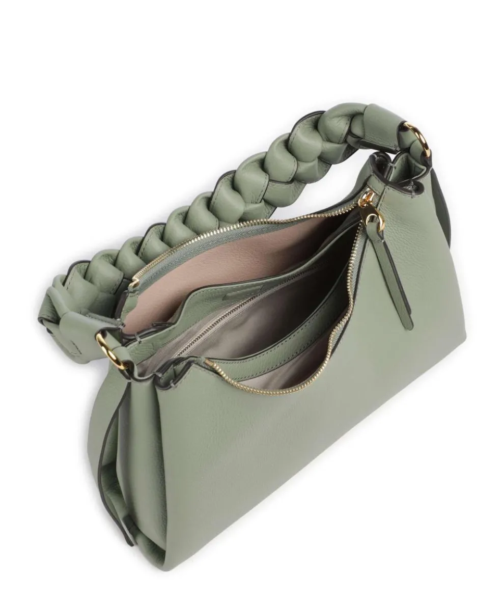 Boheme Grana Double Shoulder bag grained leather greygreen