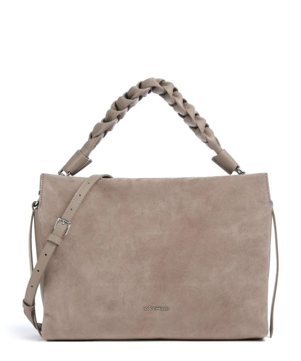 Boheme Suede Hobo bag brushed cow leather taupe