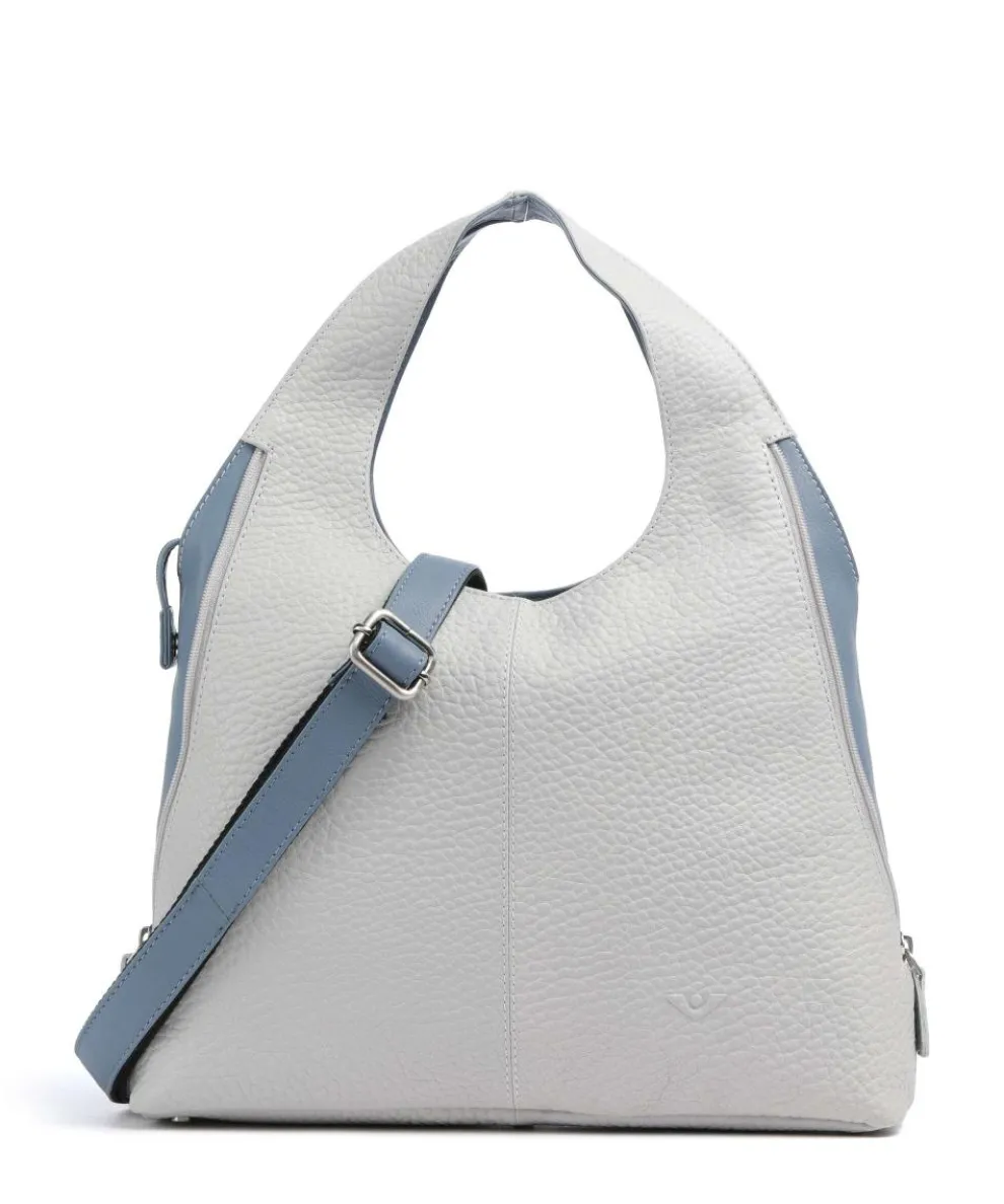Boston Kirsten Handbag grained leather light grey