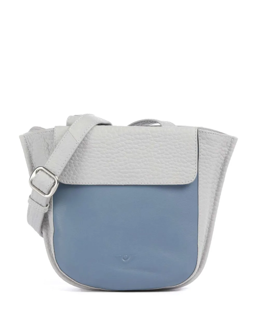 Boston Lorna Crossbody bag grained leather light grey