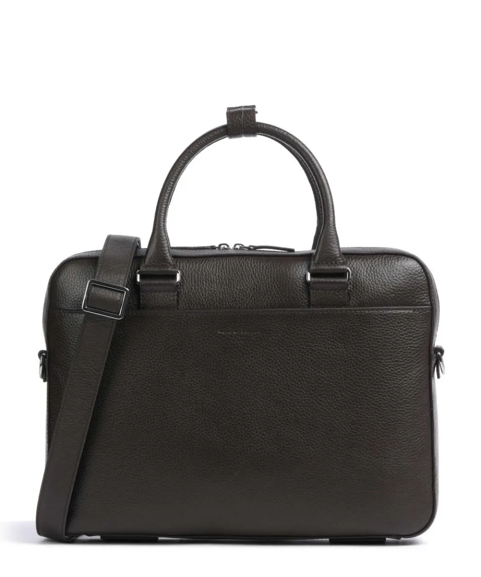 Bosun Briefcase 15″ grained cow leather dark brown