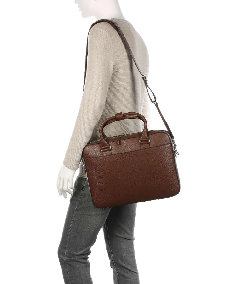 Bosun Briefcase grained calfskin brown