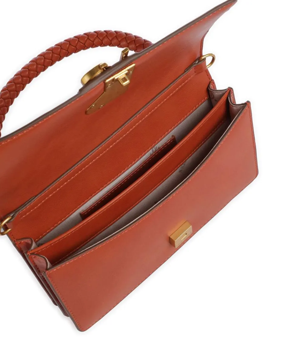 BRAGE Crossbody bag imitation leather red brown