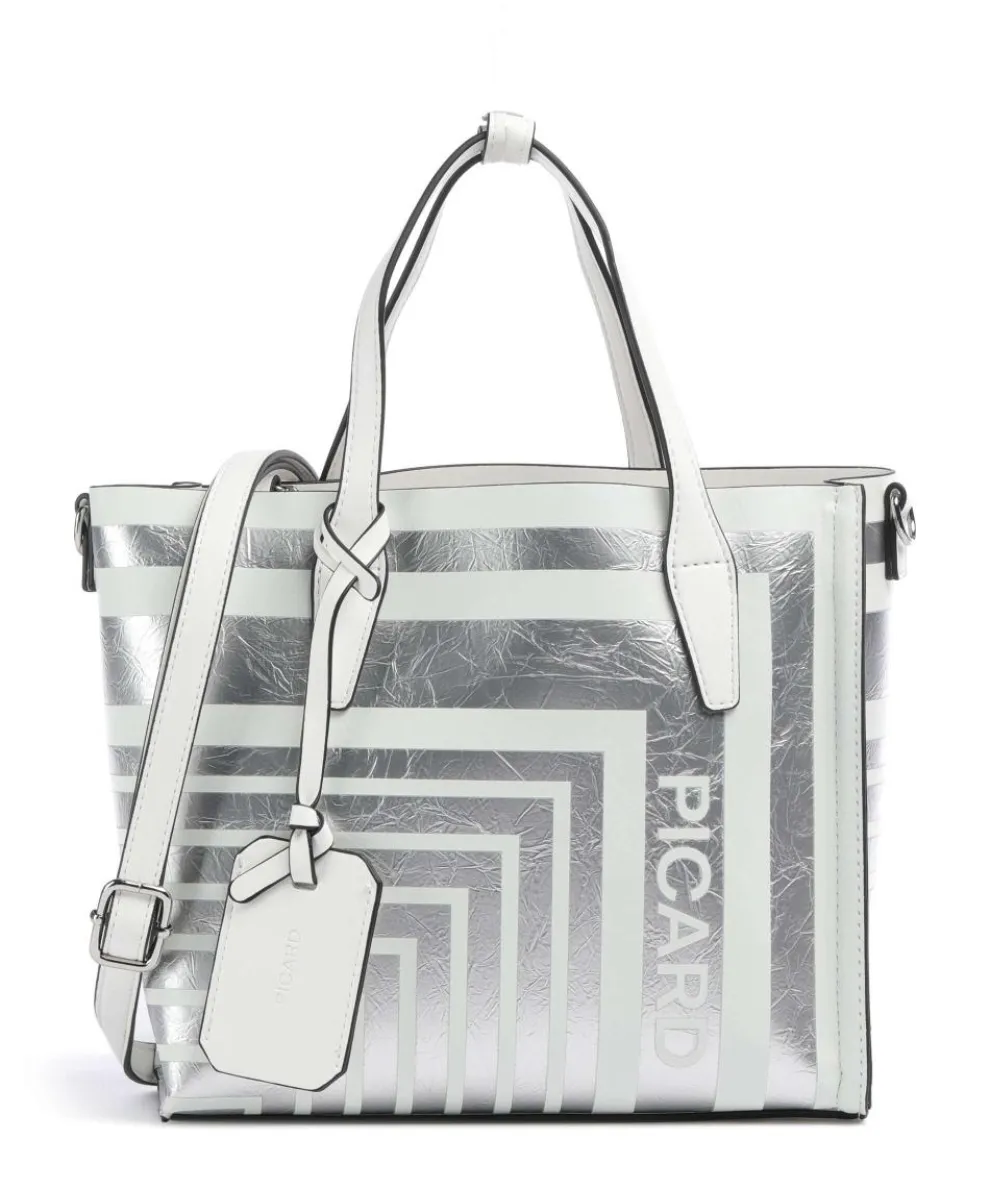 Brasilia Handbag imitation leather silver