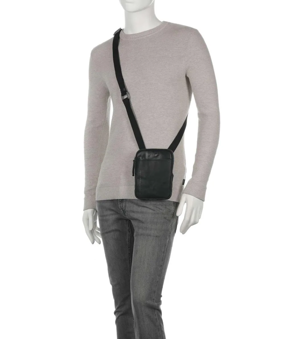 Brick Lane brian Crossbody bag grained leather black