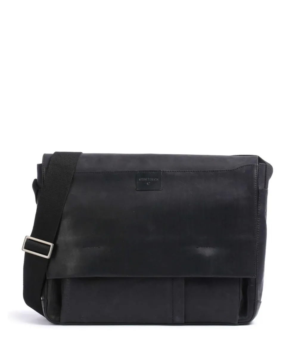 Brick Lane jeremy Briefcase 15″ fine grain leather black